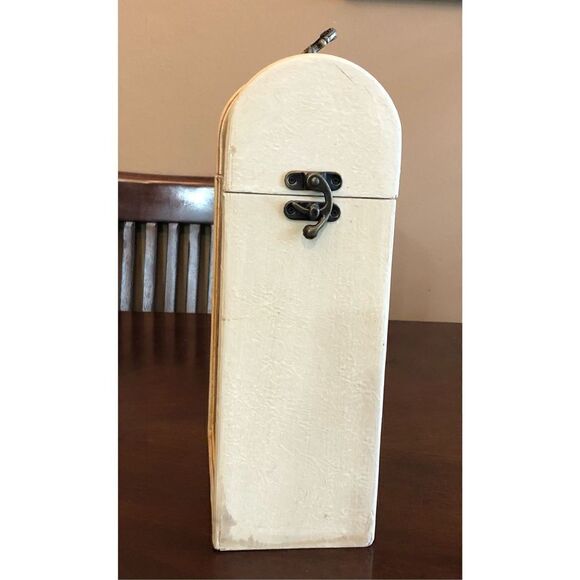 VINTAGE -🎉HPx3🎉 Wood Decorative Double Bottle Wine Holder/Carrier:Brass Hardware - Picture 7 of 15